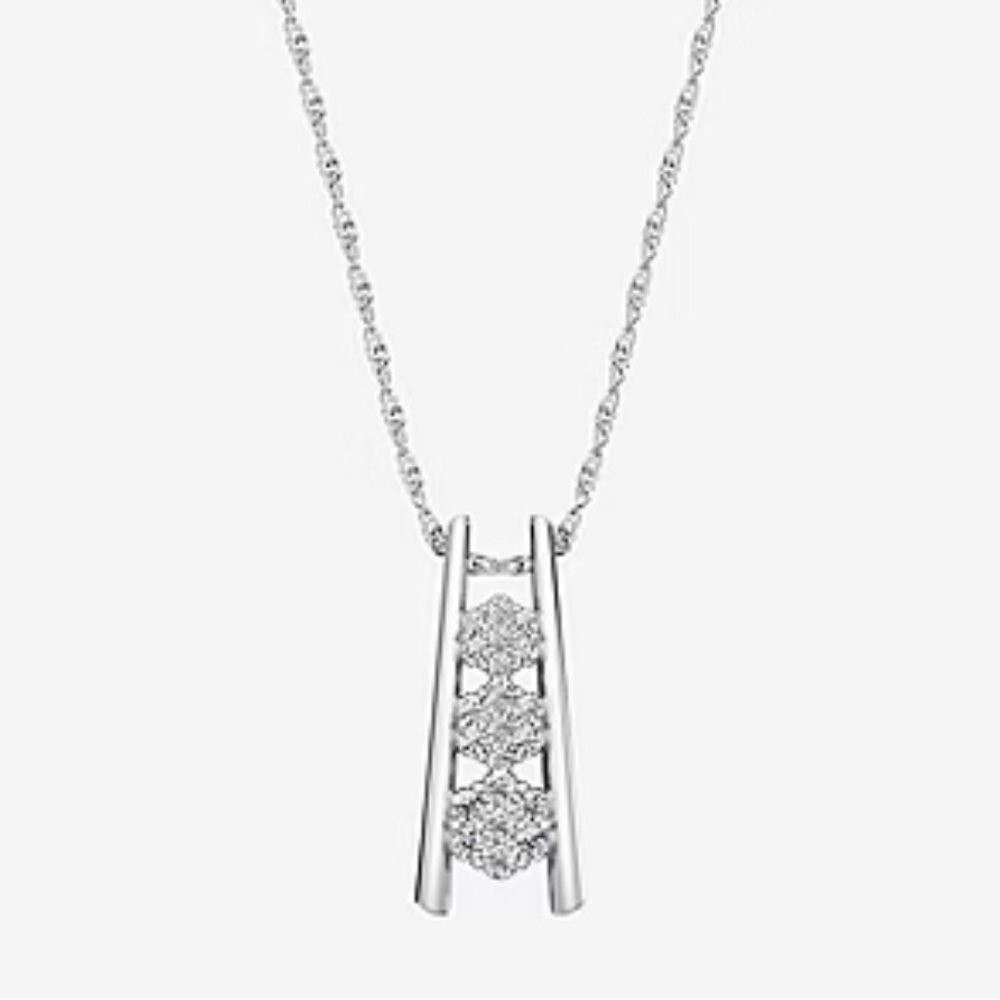 (G/Si1-Si2) 1/4 CT. T.W. Lab Grown White Diamond Sterling Silver Pendant